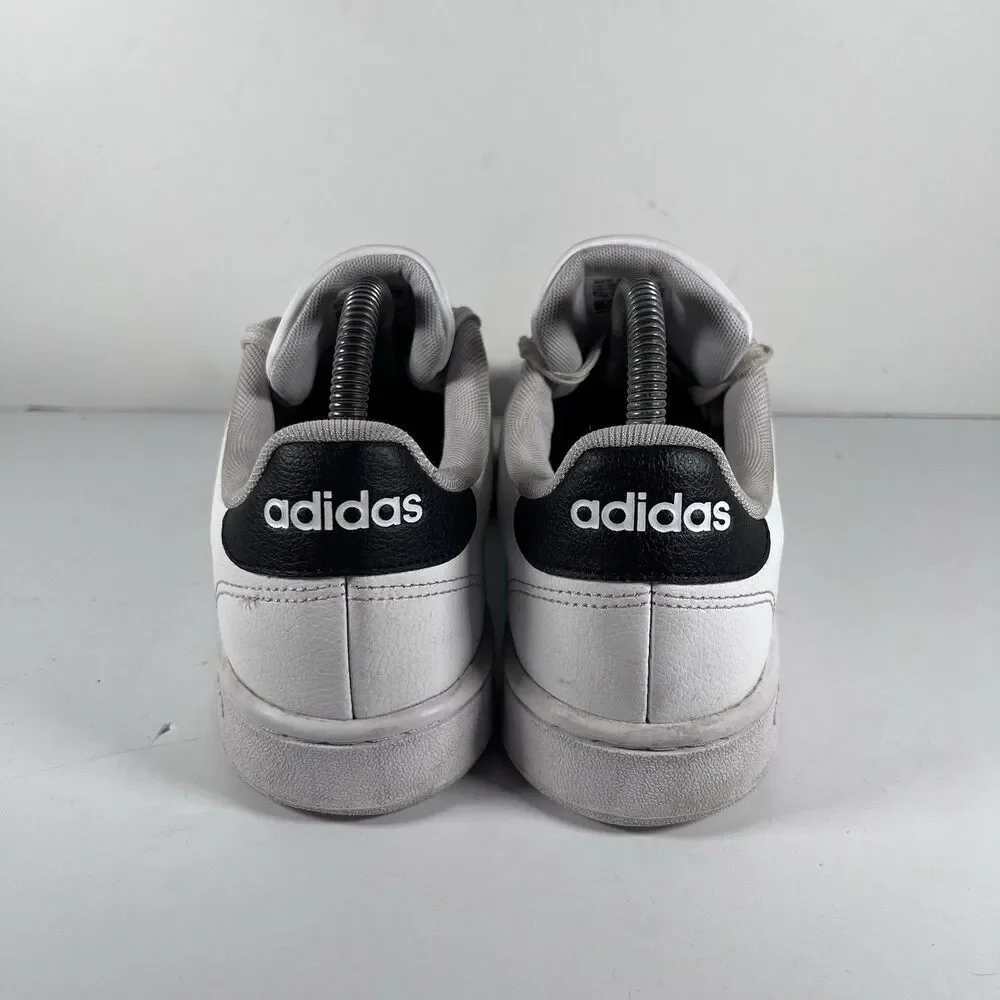 Adidas Grand Court White Black Lace Up Shoes Sneakers Women's Size 8.5 F36483
